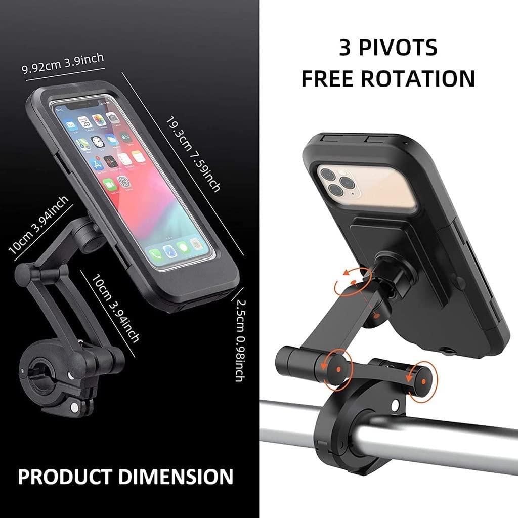 360° Waterproof Bike Phone Holder - Universal Mount for India