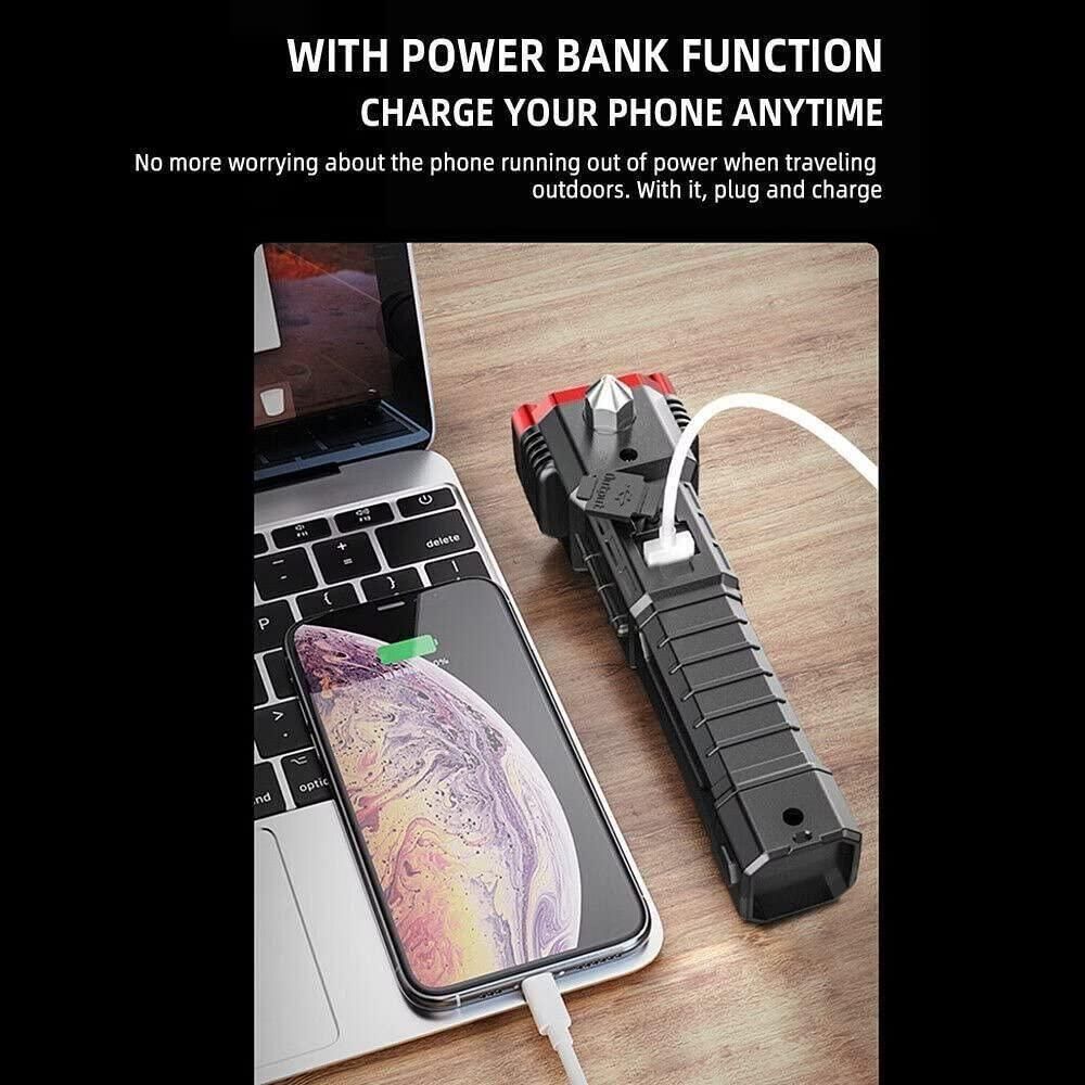 Portable Rechargeable Torch LED Flashlight - Bright Light for India