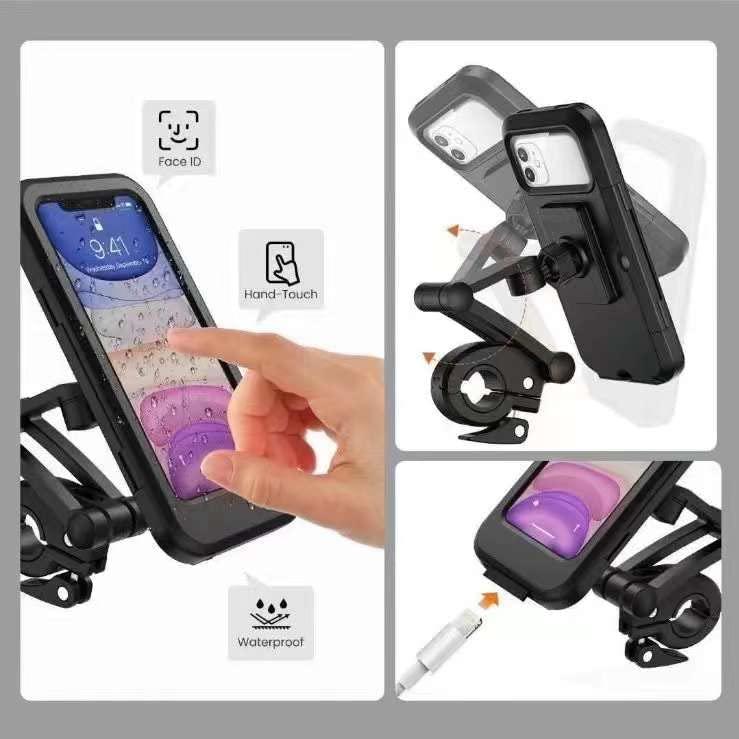 360° Waterproof Bike Phone Holder - Universal Mount for India