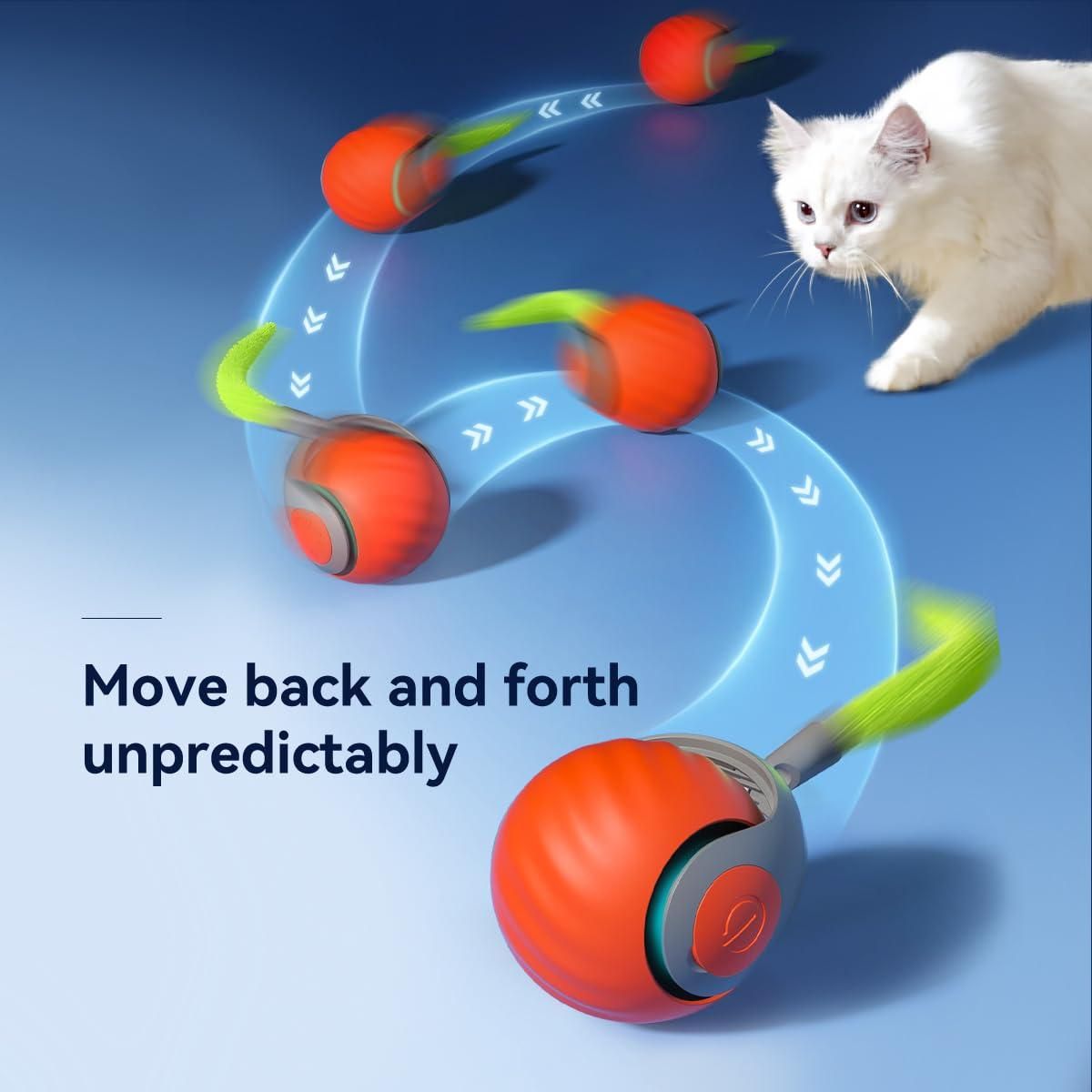 Rolling Ball Cat Toy - Interactive Smart Teaser for India