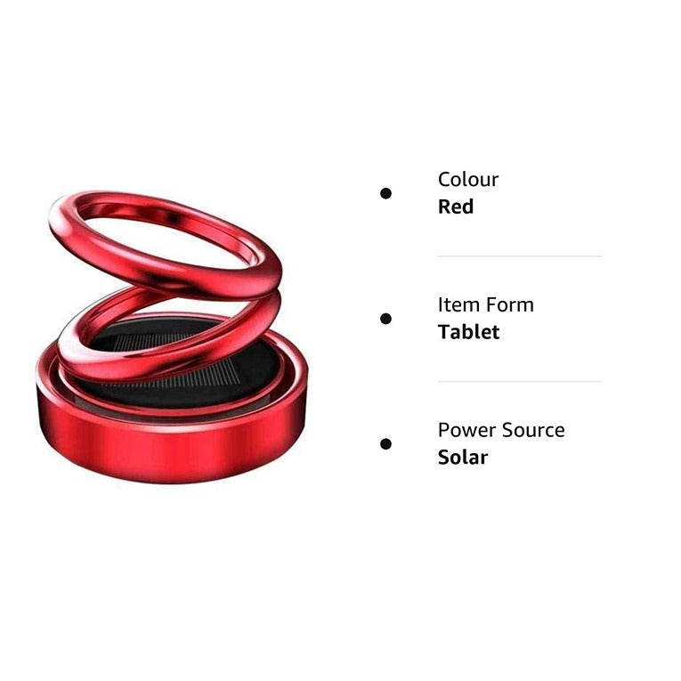 Solar Energy Rotating Ring - Organic Car Fragrance for India