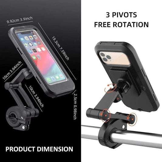 360° Waterproof Bike Phone Holder - Universal Mount for India