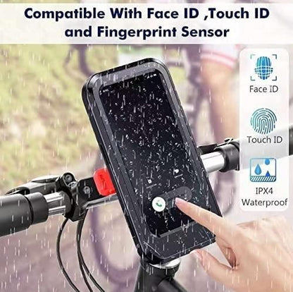 360° Waterproof Bike Phone Holder - Universal Mount for India