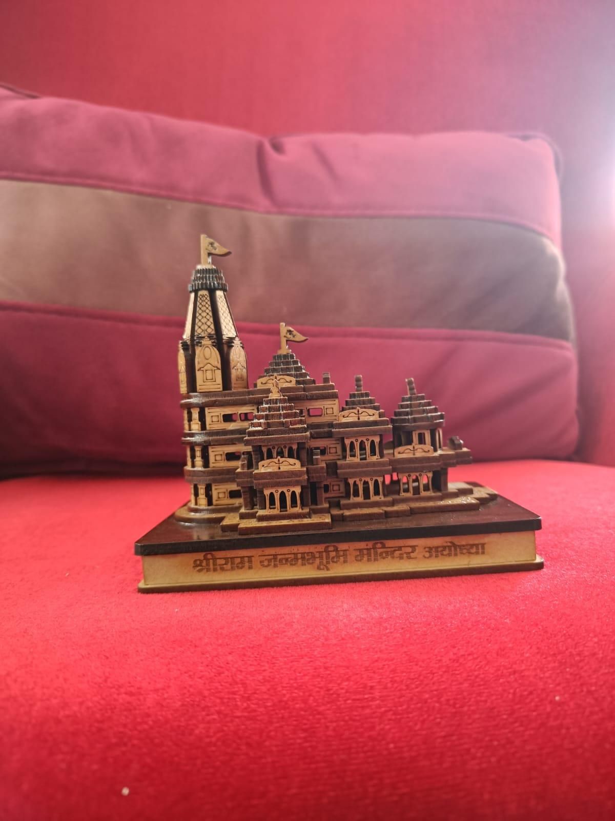 Shri Ram Mandir 3D Wooden Temple – Handcrafted Spiritual