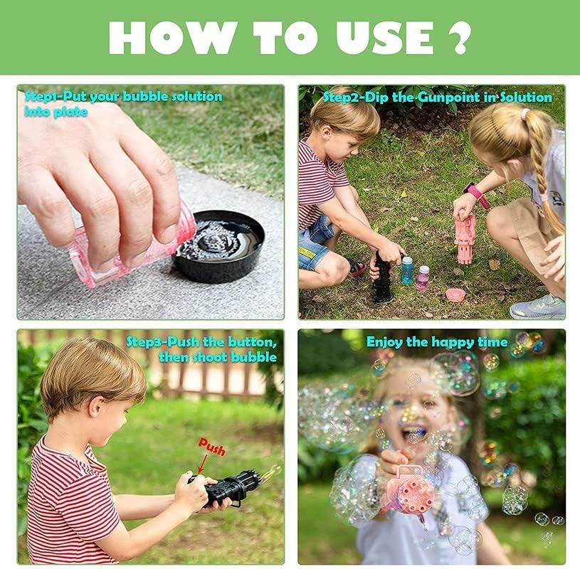 Bubble Gun - Automatic Gatling Bubble Maker for India