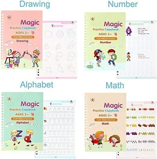 Magic Practice Copybook Set - 4 Books Handwriting Kit India