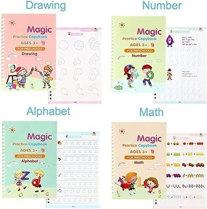 Magic Practice Copybook Set - 4 Books Handwriting Kit India