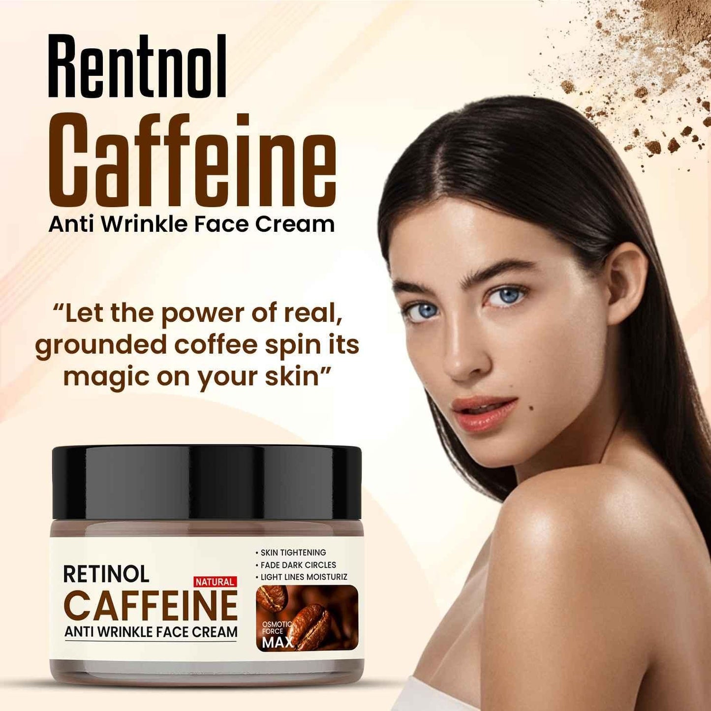 Retinol Caffeine Anti Wrinkle Face Cream - Anti-Aging Skincare for All Skin Types