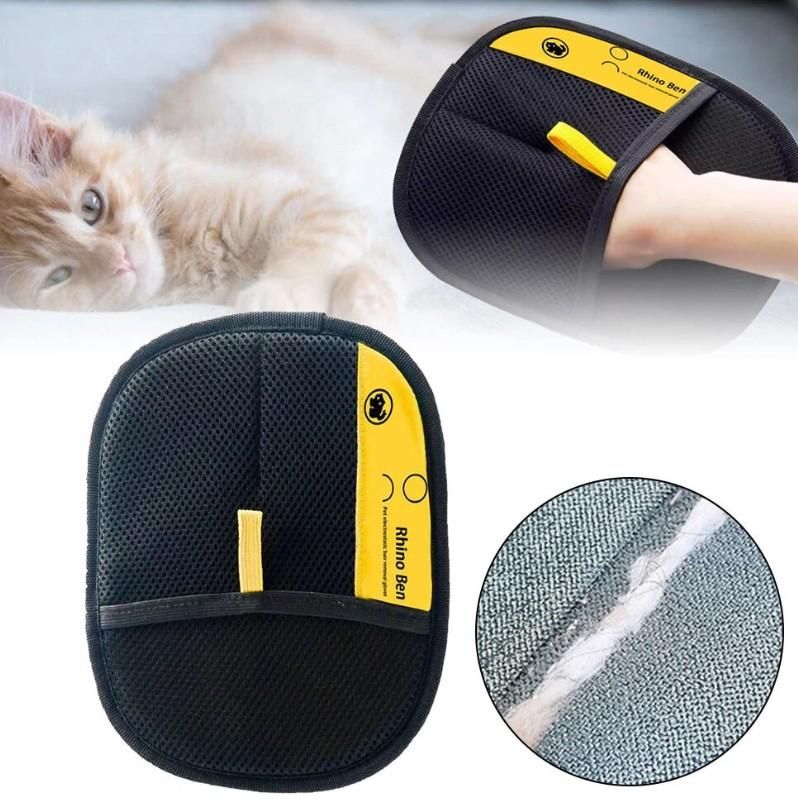 Pet Hair Removal Gloves - Double-Sided Grooming Mitt for Dogs & Cats
