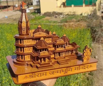 Shri Ram Mandir 3D Wooden Temple – Handcrafted Spiritual