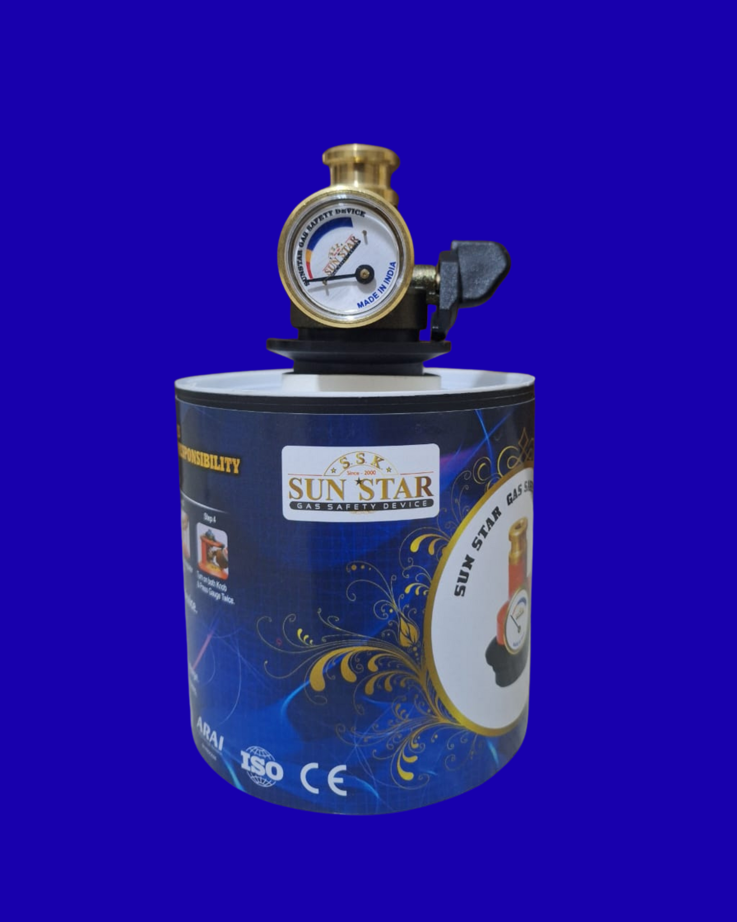 Automatic Gas Safety Device for LPG Cylinders with Auto Shut-Off & Leak Detection