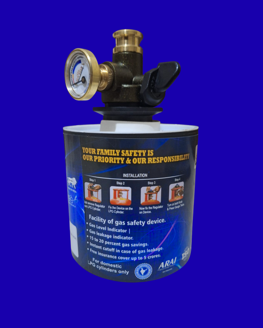 Automatic Gas Safety Device for LPG Cylinders with Auto Shut-Off & Leak Detection