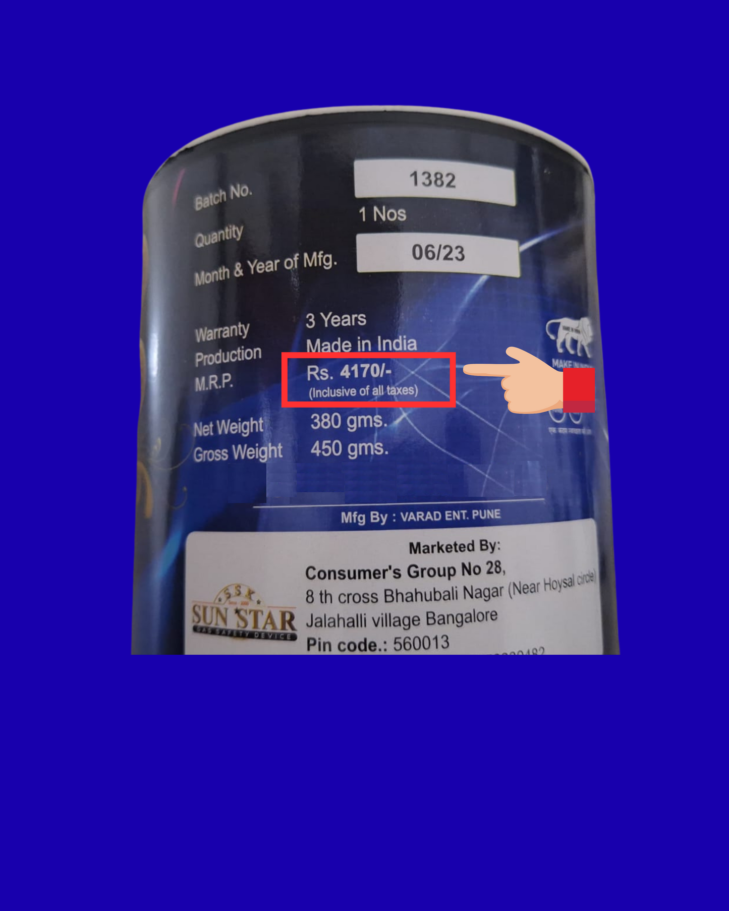Automatic Gas Safety Device for LPG Cylinders with Auto Shut-Off & Leak Detection
