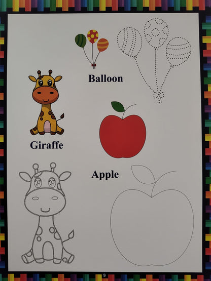 Magic Re-Writable Drawing and Coloring Book – Write UNLIMITED, Wipe & Learn Forever