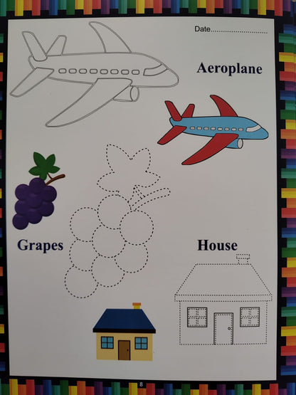 Magic Re-Writable Drawing and Coloring Book – Write UNLIMITED, Wipe & Learn Forever