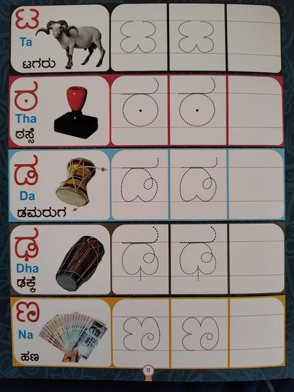 Magic Re-Writable Kannada Varna Male Book – Write, Wipe & Learn Forever