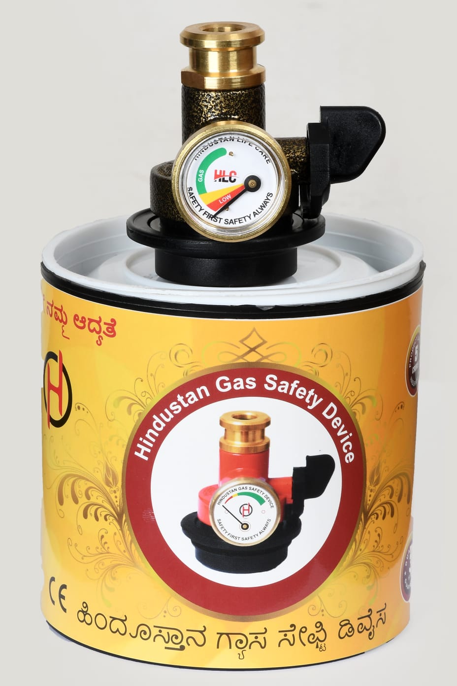Automatic Gas Safety Device for LPG Cylinders with Auto Shut-Off & Leak Detection