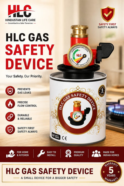 Automatic Gas Safety Device for LPG Cylinders with Auto Shut-Off & Leak Detection